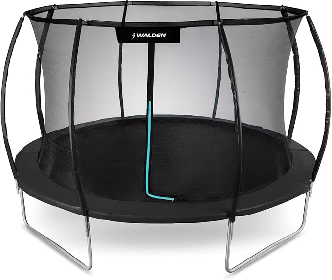 Outdoor Trampoline, Garden Trampoline, Certified Trampoline with Safety Fence and Padded Poles for Children, Indoor Outdoor Fitness