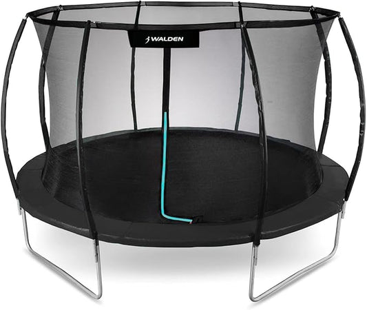 Outdoor Trampoline, Garden Trampoline, Certified Trampoline with Safety Fence and Padded Poles for Children, Indoor Outdoor Fitness